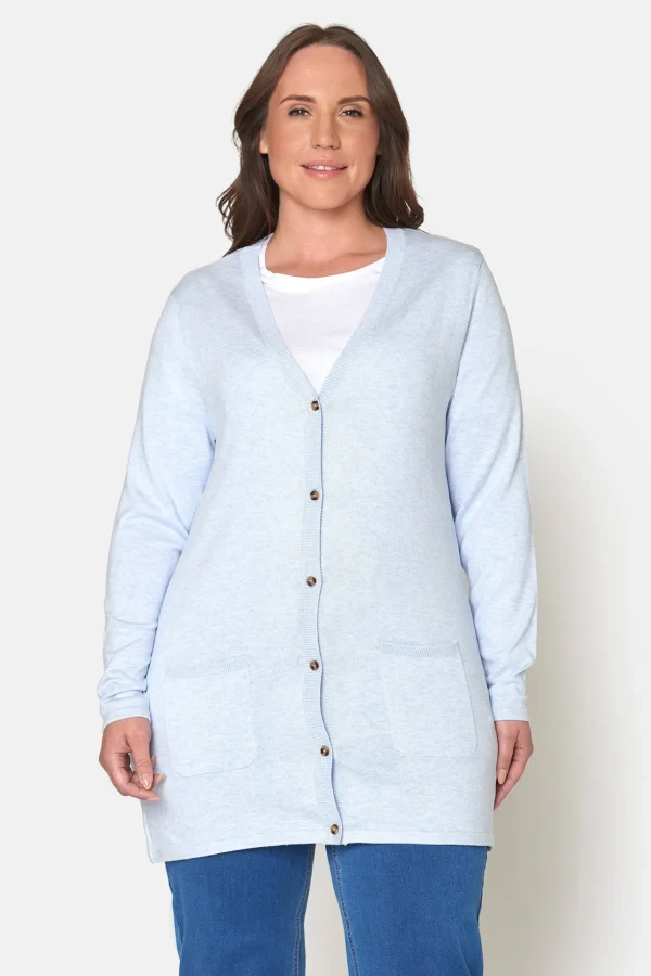 Basic Cardigan - Blue Melange