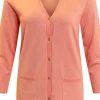 Basic Cardigan - Coral Melange