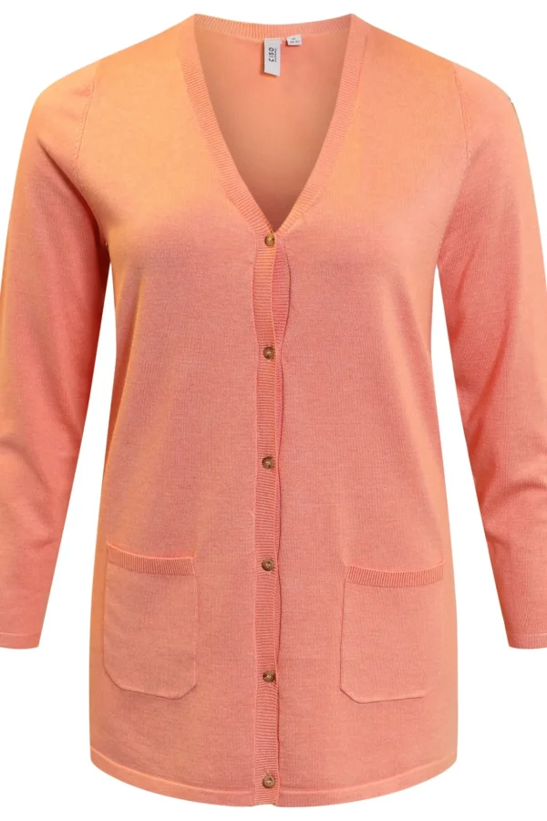 Basic Cardigan - Coral Melange