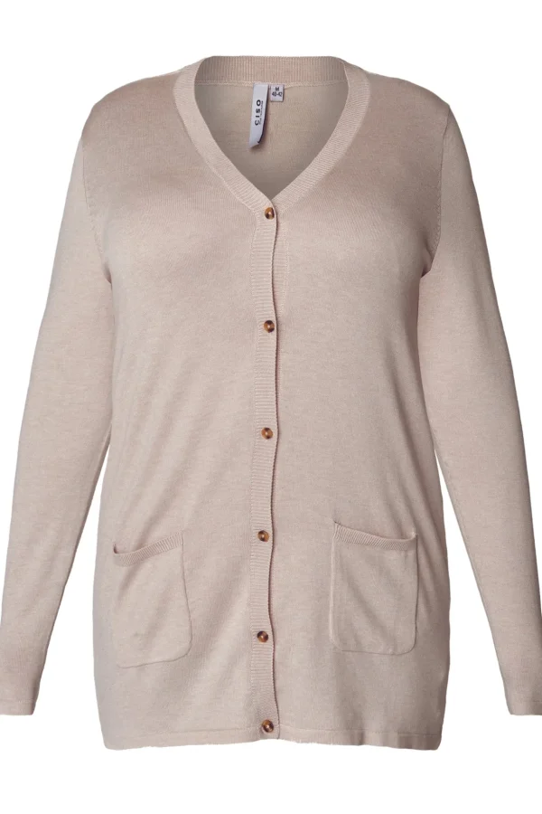 Basic Cardigan - Light Sand Melange