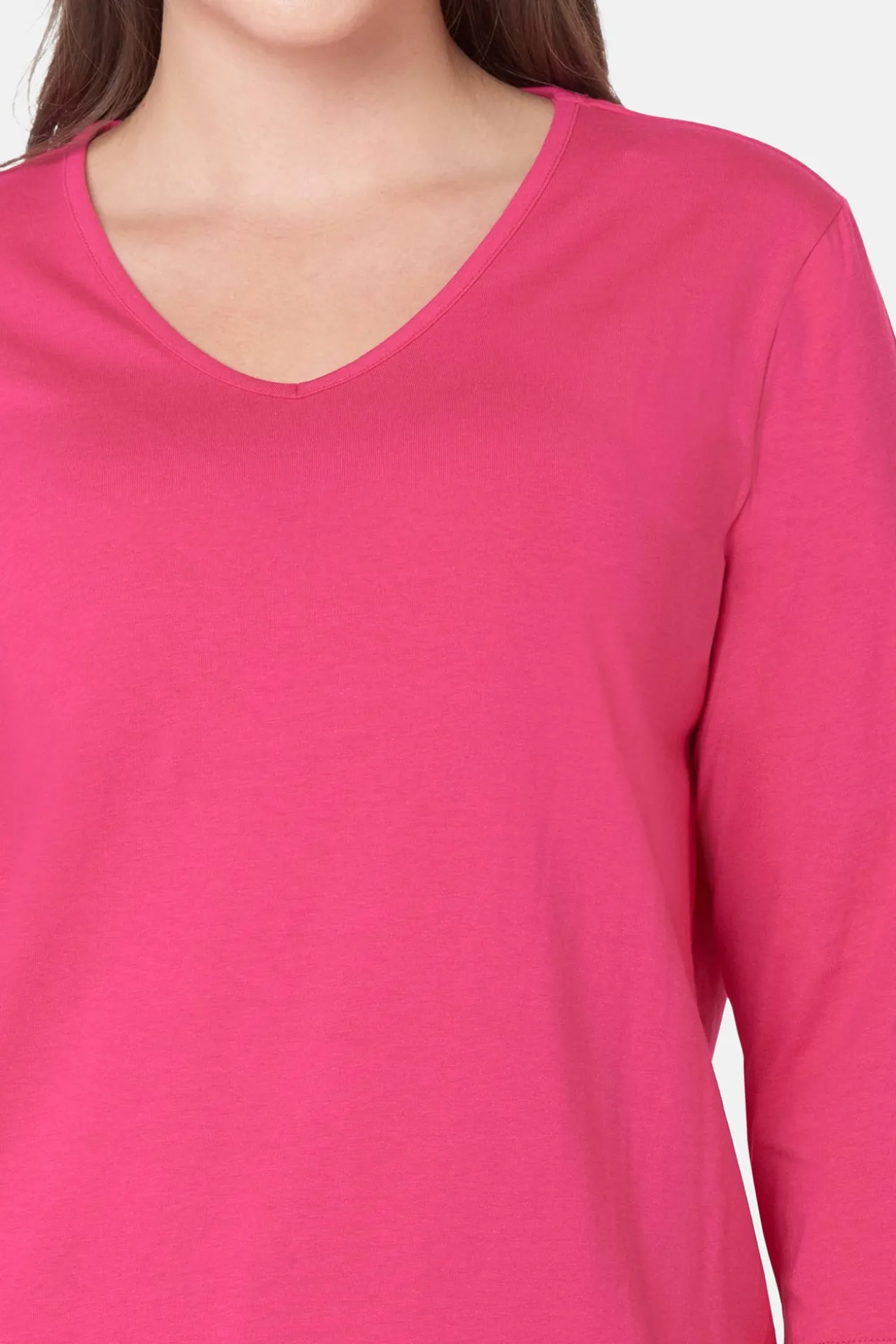 basis_tshirt___rmer__pink_1.webp Basis T-shirt - 3/4 ærmer - Pink