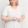 Basis T-shirt I A-facon Med Korte ærmer - Off White