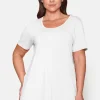 Basis T-shirt I A-facon Med Korte ærmer - Hvid