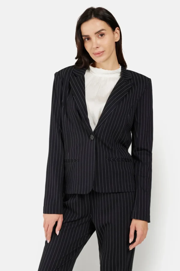 Blazer - Sort Pinstripe