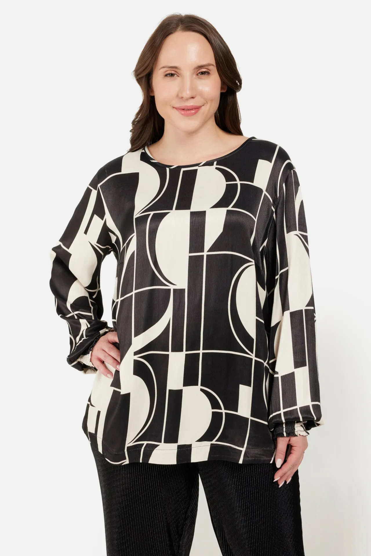 bluse__blackwhite_mix_0.webp Bluse - Black/White Mix