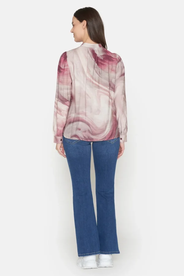 Bluse - Mørk Pink Mix