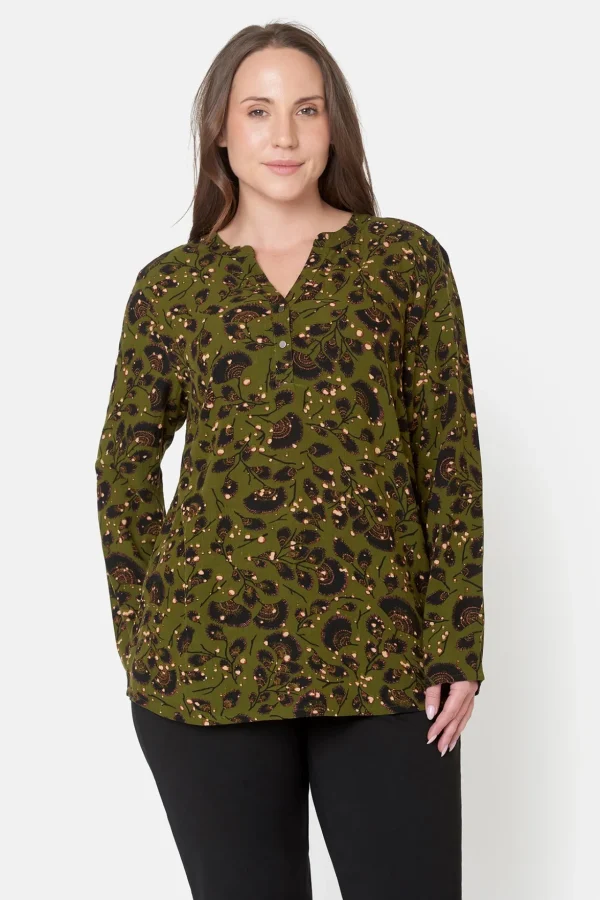 Bluse - Oliven