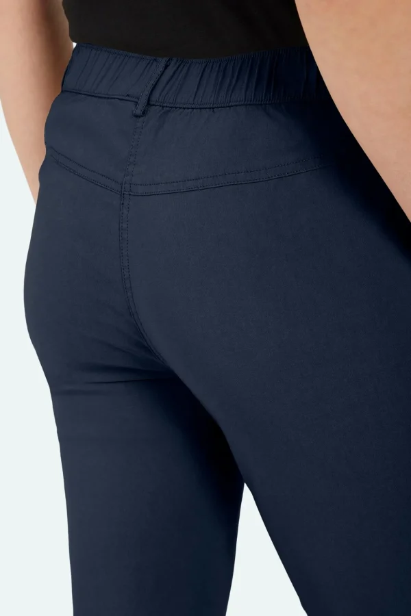 Bukser - Navy - 7/8 og elastisk talje