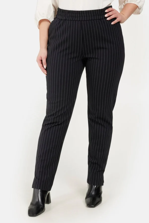 Bukser - Sort Pinstripe
