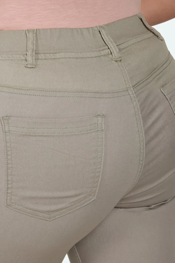 7/8 Bukser, Sofia, Slit Fit - Beige