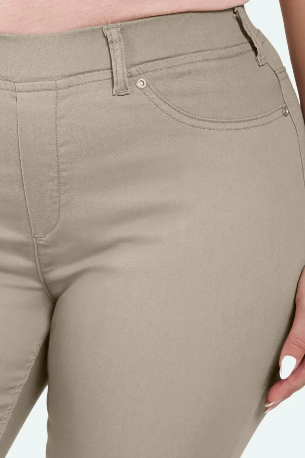 7/8 Bukser, Sofia, Slit Fit - Beige