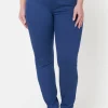 7/8 Bukser, Sofia, Slit Fit - Estate Blue