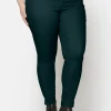 7/8 Bukser, Sofia, Slit Fit - Laurel Green