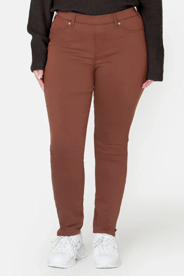 7/8 Bukser, Sofia, Slit Fit - Tiramisu