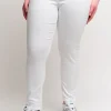 7/8 Bukser, Sofia, Slit Fit - White