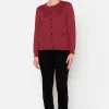 Cardigan Med Lomme - Vine Red