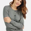 Cardigan O-hals - Grey Melange