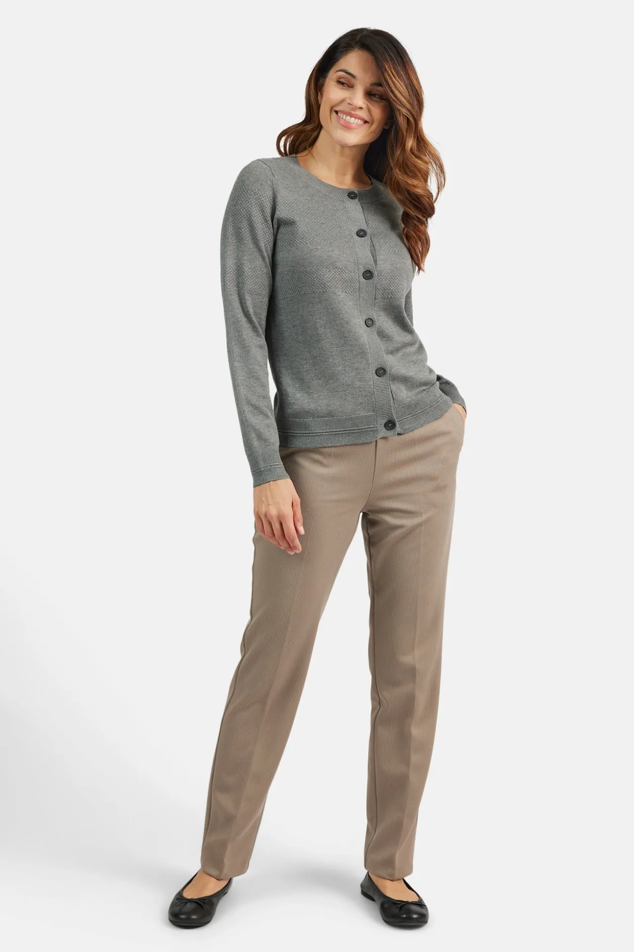 cardigan_ohals__grey_mela_1.webp Cardigan O-hals - Grey Melange