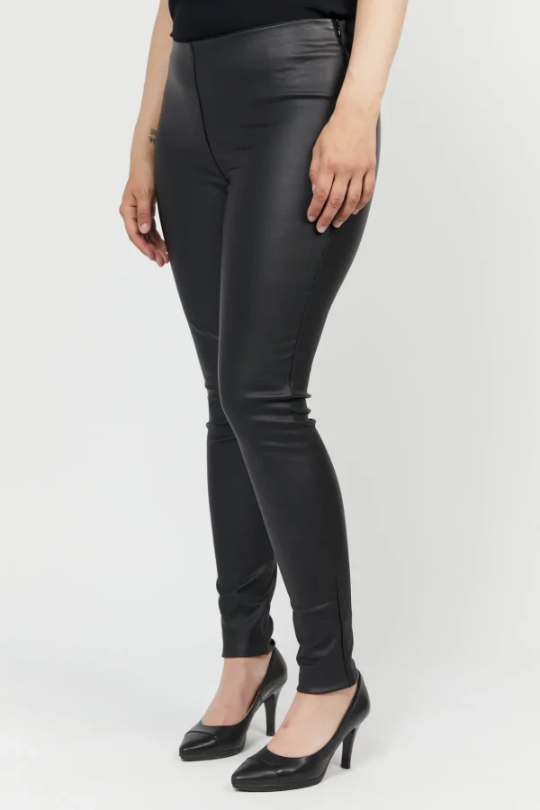 Coated Leggings - Sort