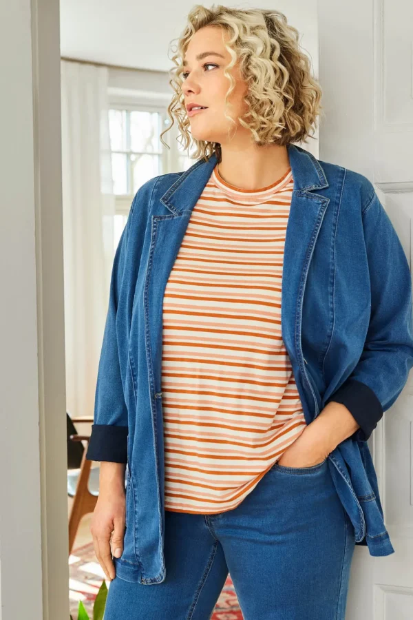 Denim Blazer - Medium Blue Denim