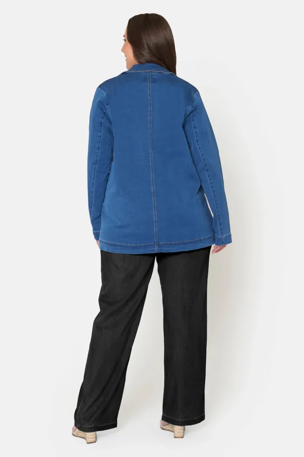 Denim Blazer - Medium Blue Denim