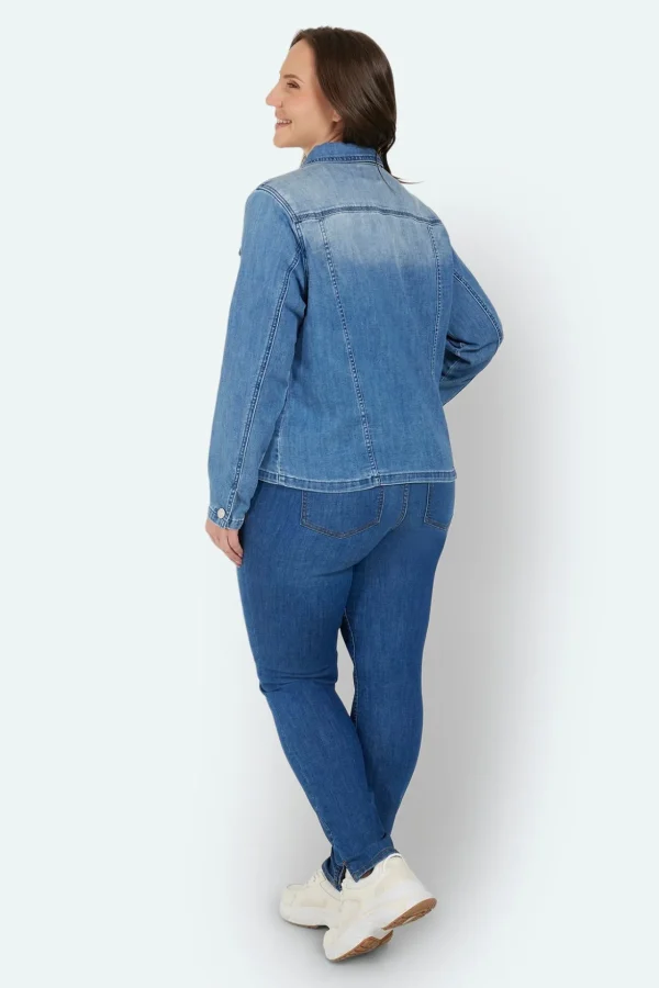 Denim Jakke - Vasket Blå Denim