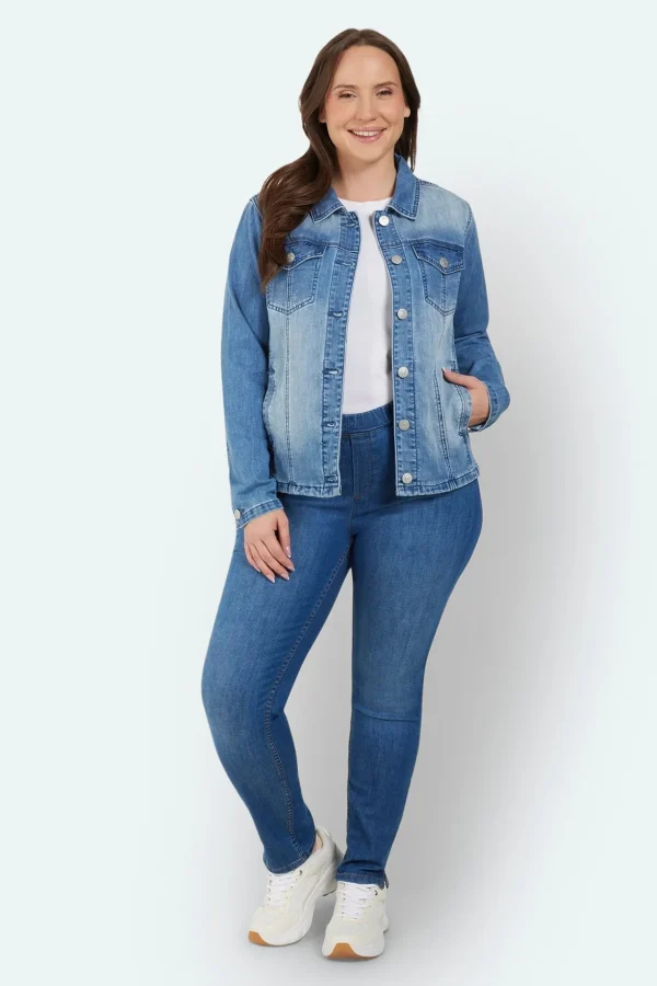 Denim Jakke - Vasket Blå Denim