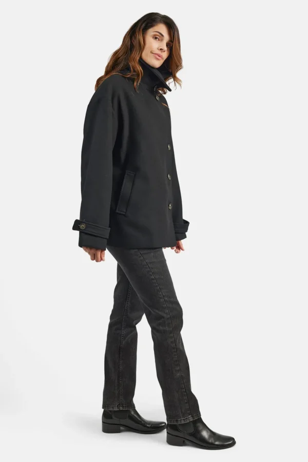 Frakke - oversize - Sort