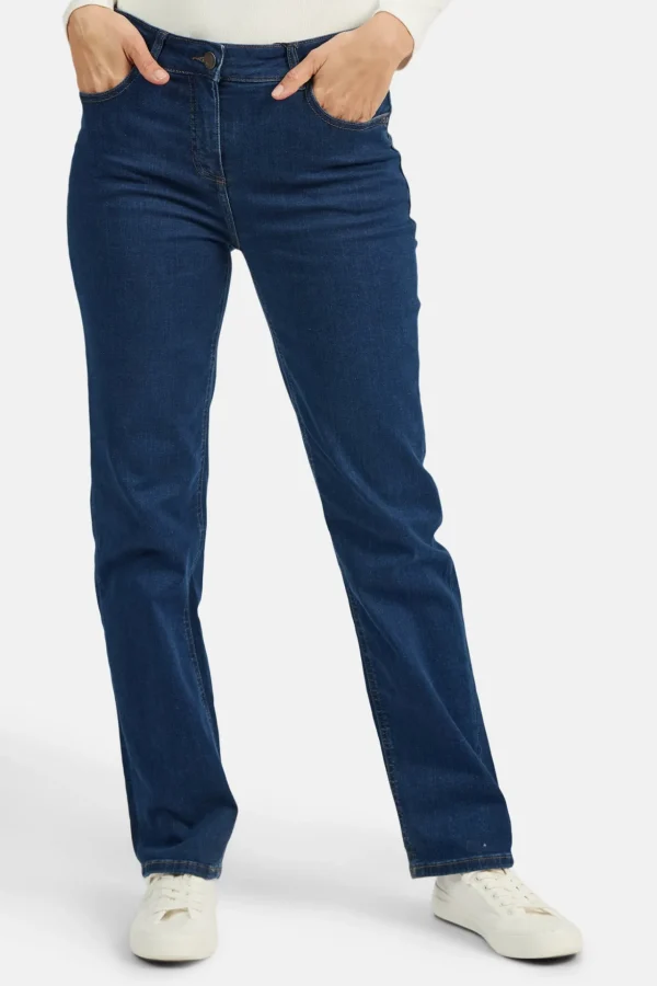 Ingrid Jeans - Dark blue denim - Straight fit, Wide Leg