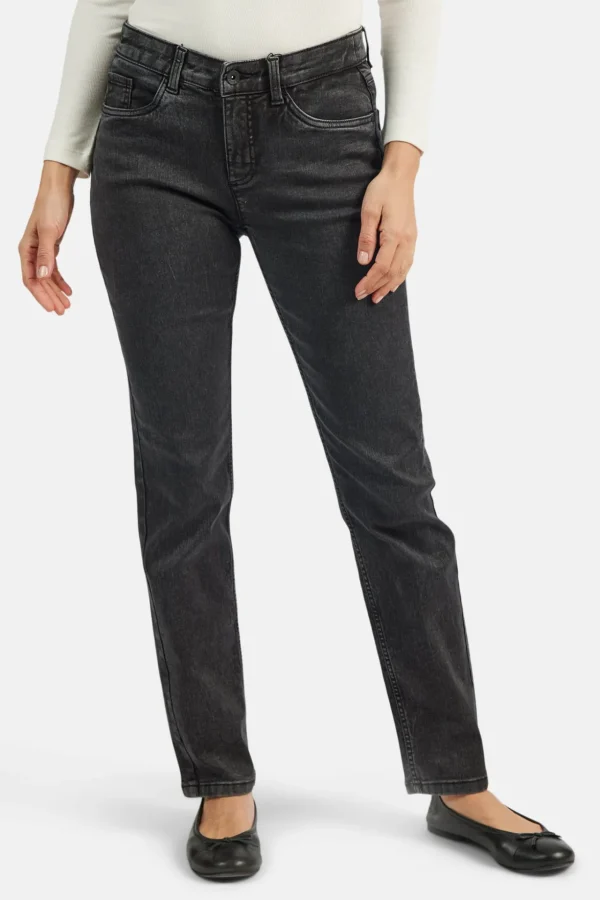Jeans Jane - 5 lommet model - Mørk grå denim