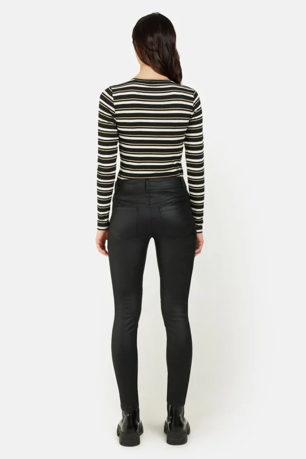Jeans Push Up Slim Leg - Sort