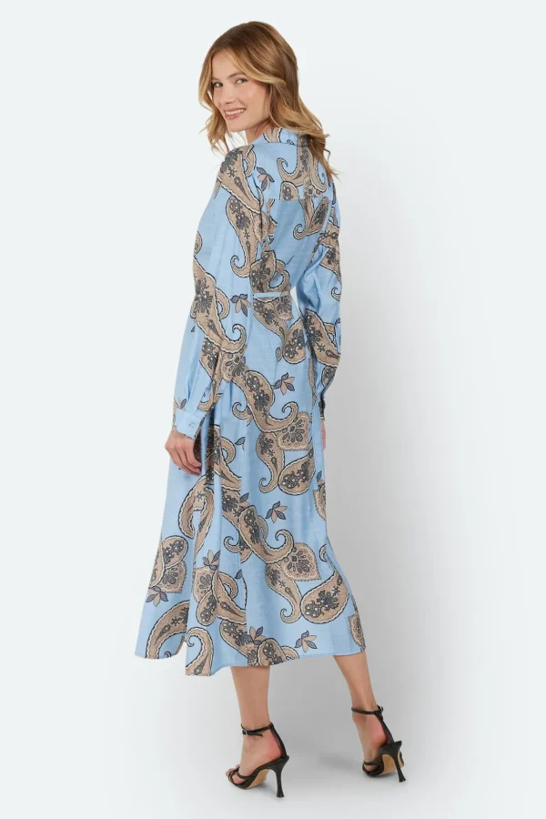 Kjole - Lyseblå - paisleyprint