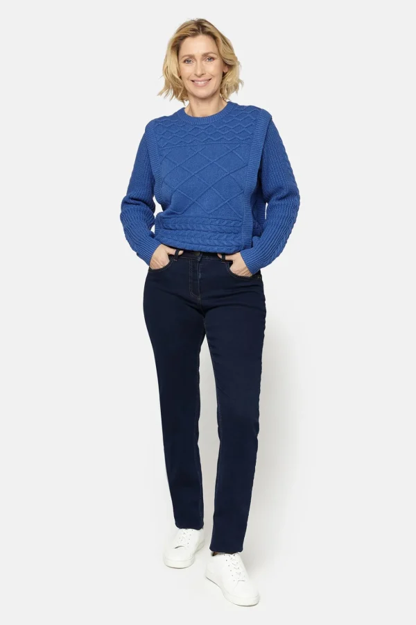 Madelaine Jeans - Straight fit - Mørk blå denim