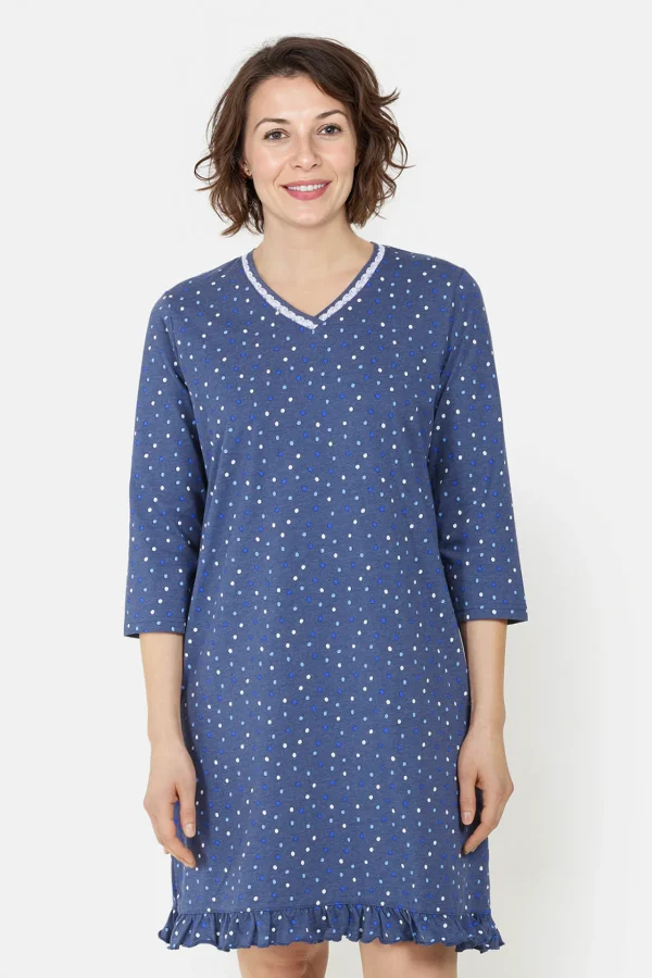 Natkjole - Cornflower Blue