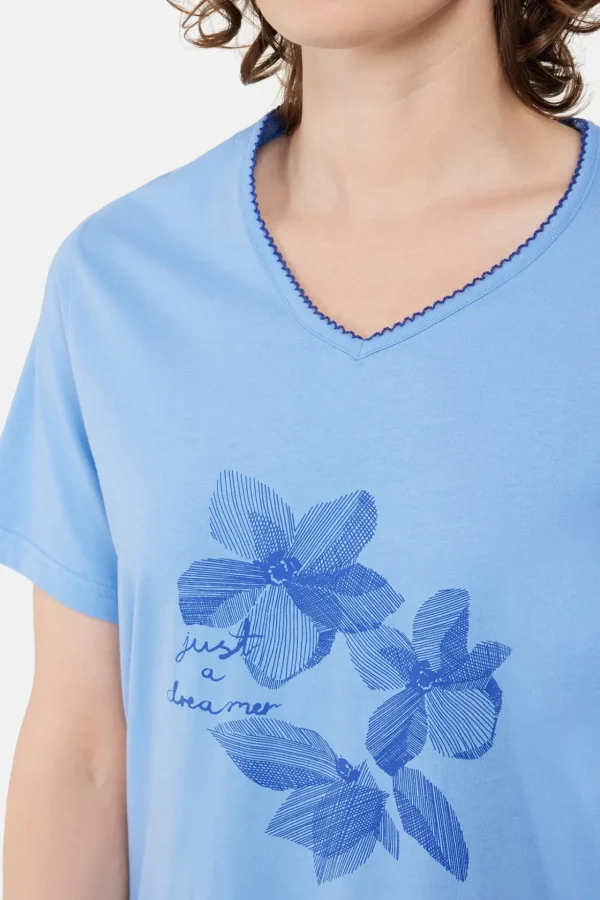 Natkjole - Cornflower Blue