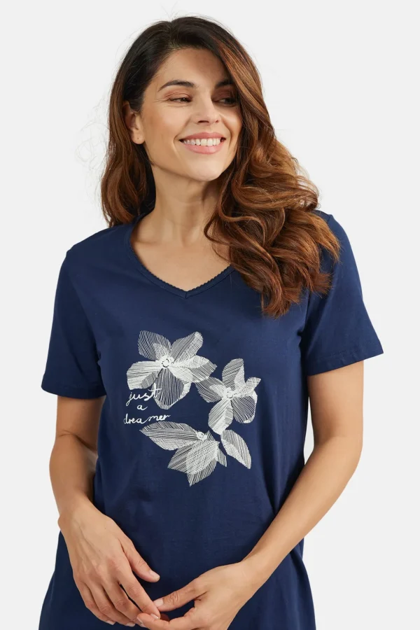 Natkjole - Navy Blue