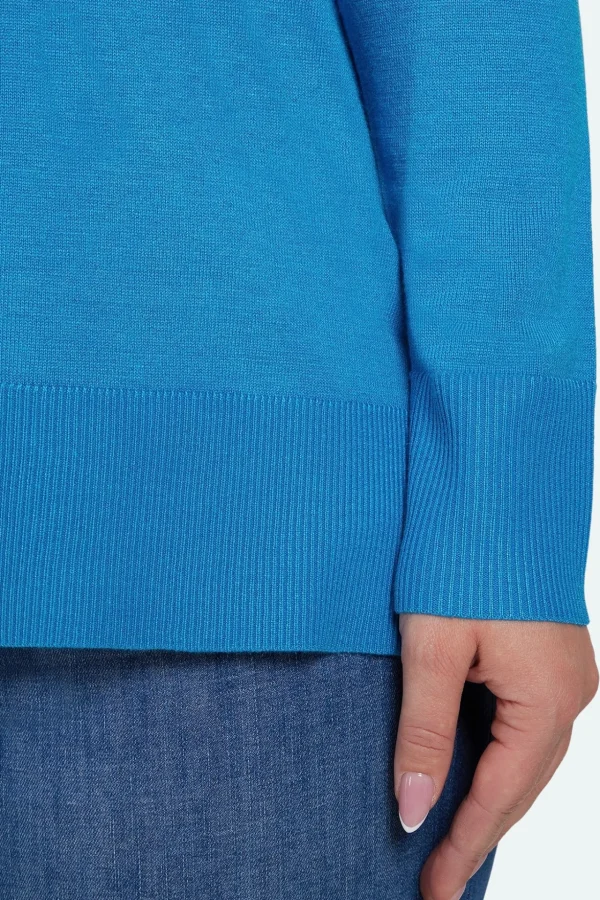 Pullover - Blå Melange