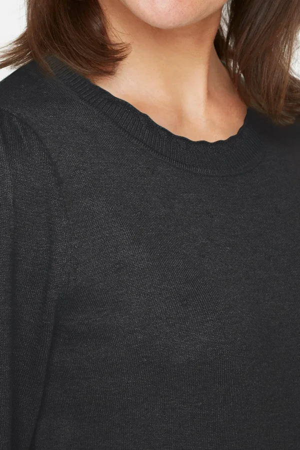 Pullover Med Pufærmer - Black