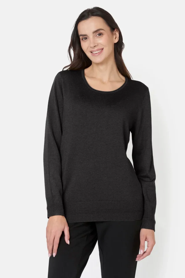 Pullover O-hals - Black