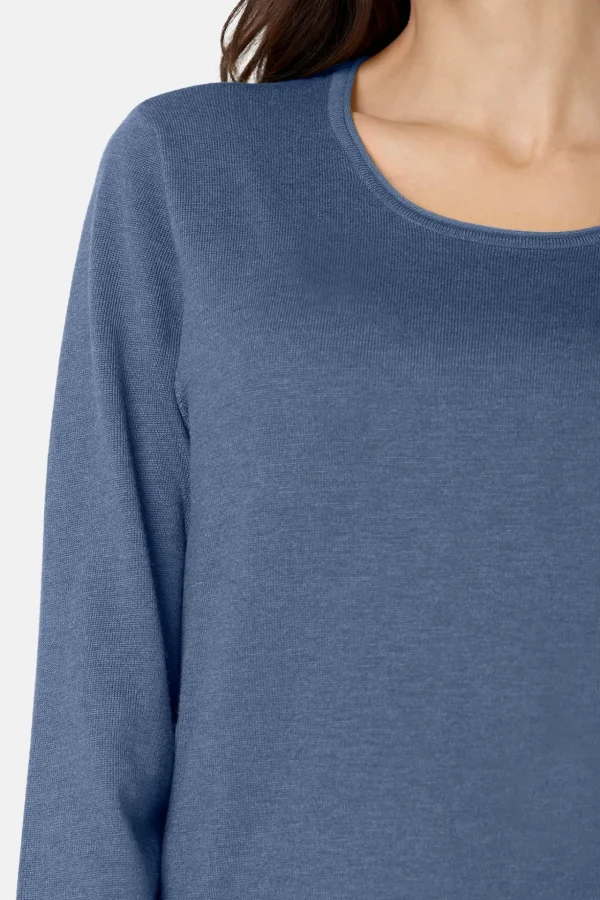 Pullover O-hals - Blue Horizon Melange