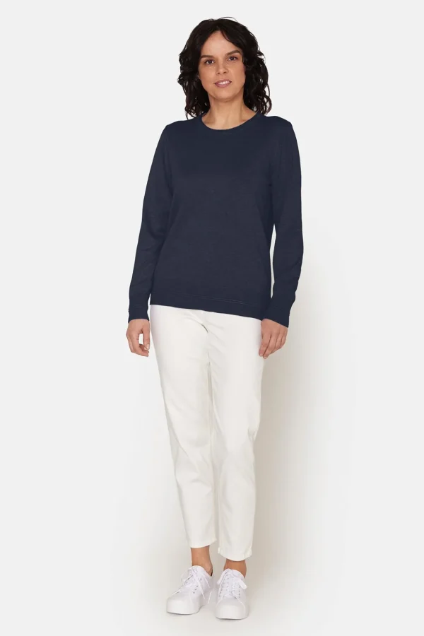 Pullover O-hals - Navy