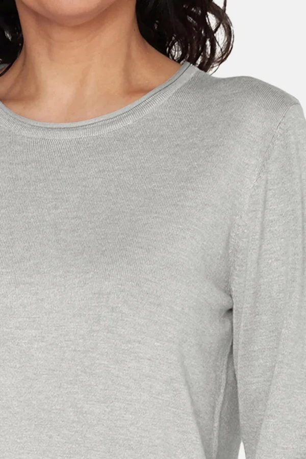 Pullover O-hals - Rainy Day Melange