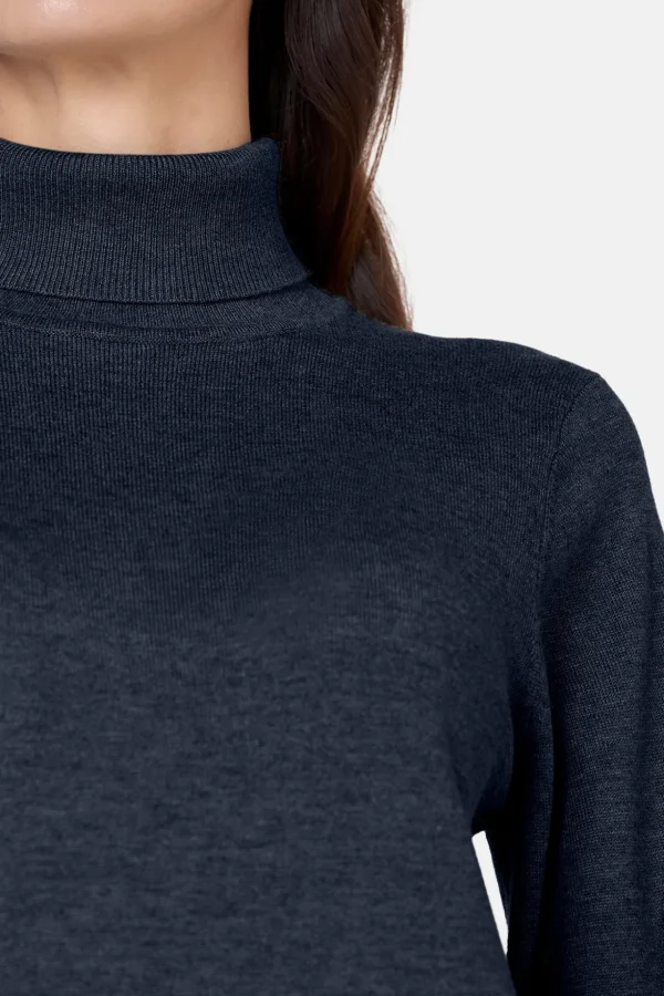 Pullover Rullekrave - Navy