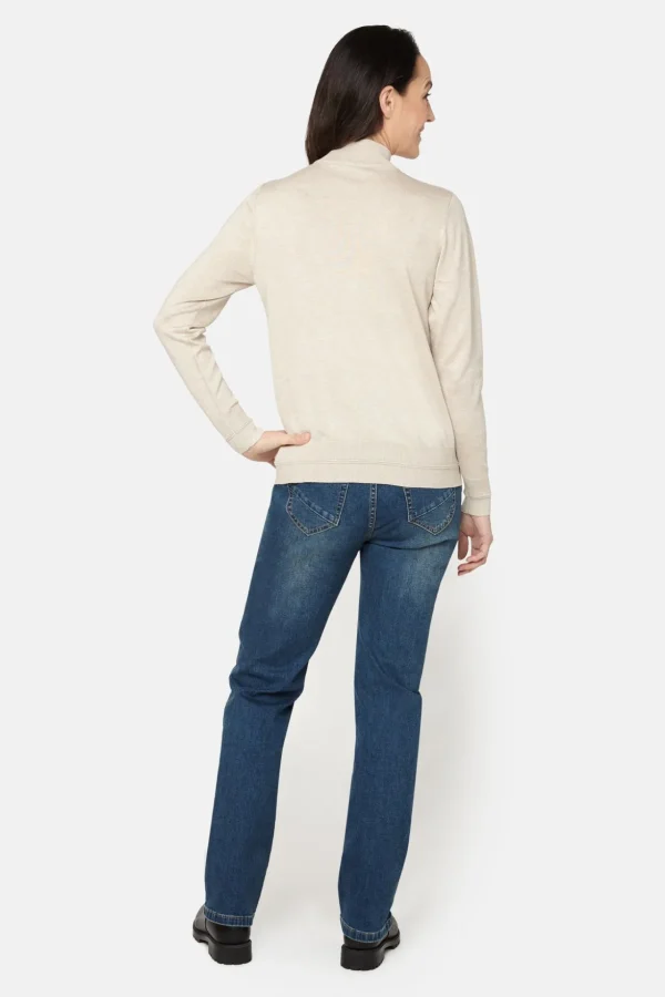 Pullover Rullekrave - Rainy Day Melange