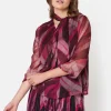 3/4 ærmet Bluse - Fuchsia Red