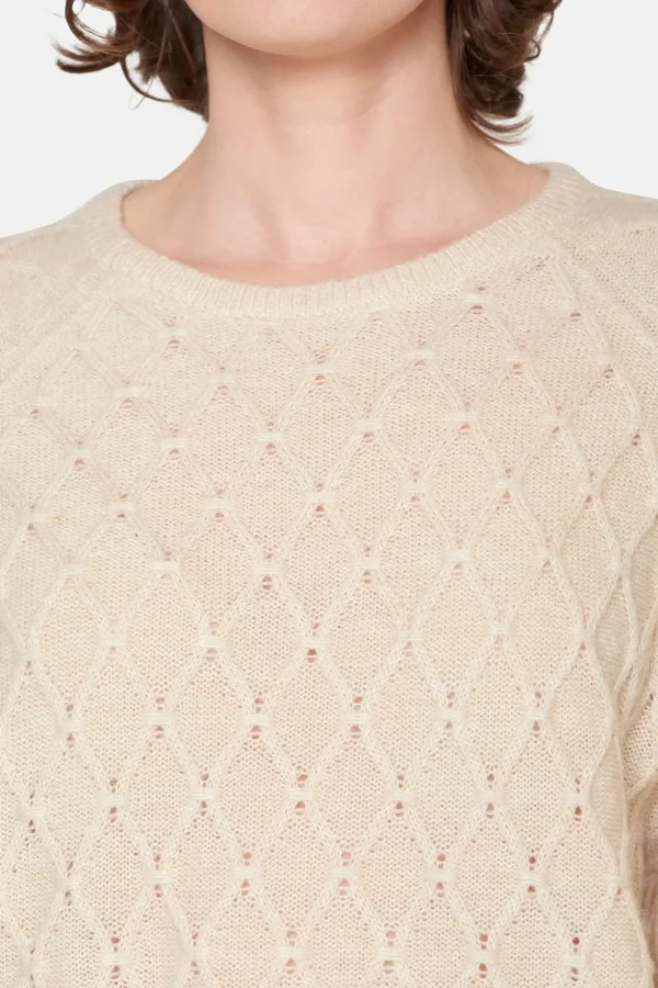 3/4 ærmet Pullover - Rainy Day Melange