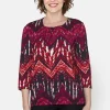 3/4 ærmet T-shirt - Fuchsia Pink