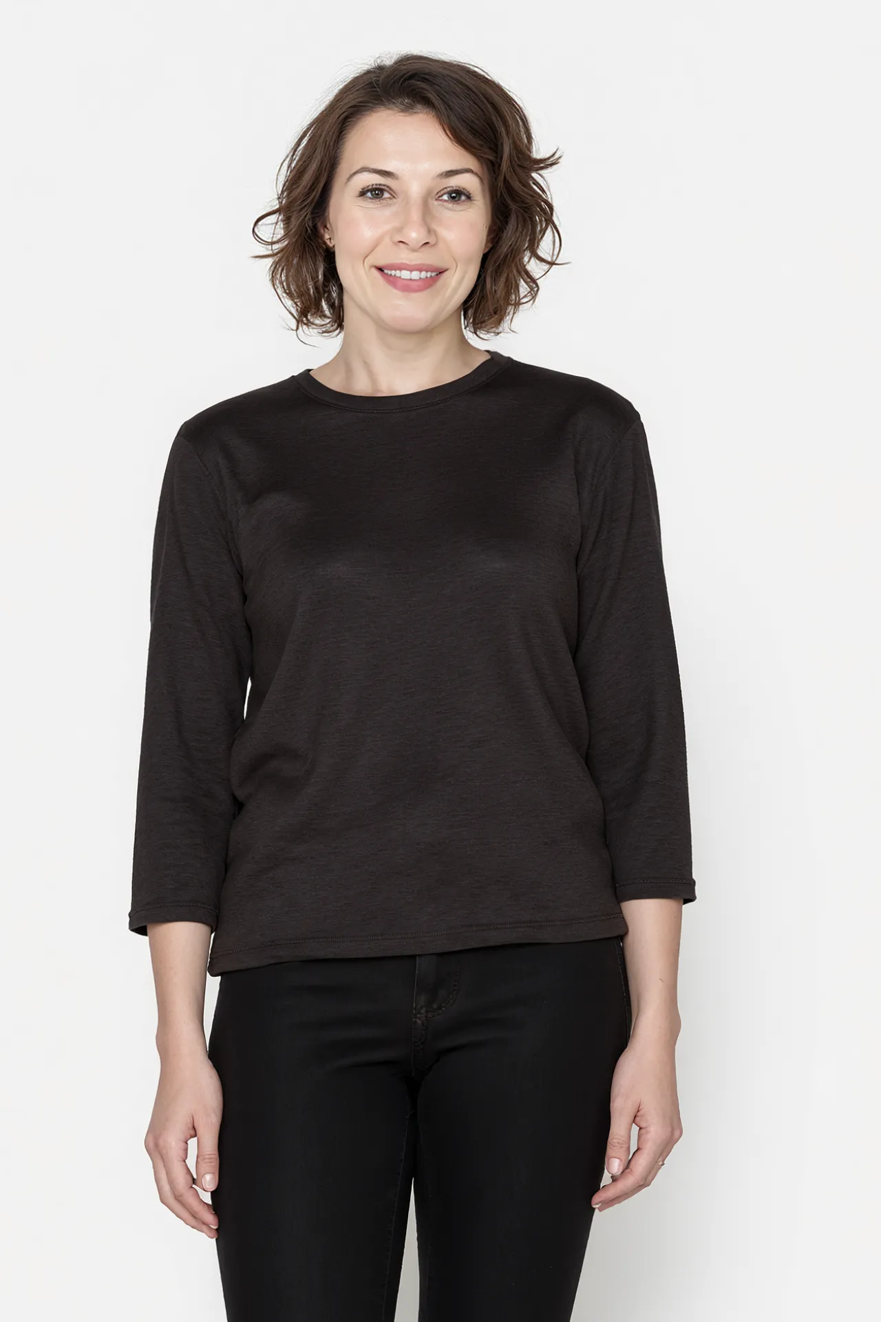 rmet_tshirt__sort_0.webp 3/4 ærmet T-shirt - Sort