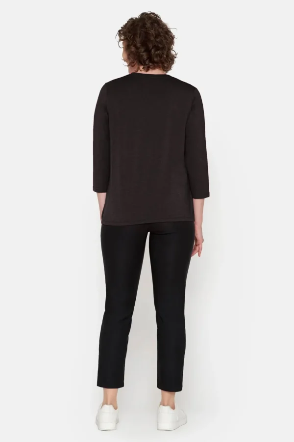 3/4 ærmet T-shirt - Sort
