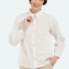 Skjorte - Råhvid - Med broderie anglaise